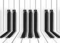 3d rendering. textured piano key board pattern wall design and floor background. Royalty Free Stock Photo