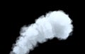 3d rendering of thick smoke cloud on black background