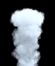 3d rendering of thick smoke cloud on black background