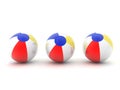 3D Rendering of three beach balls