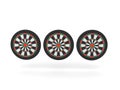 3D Rendering of three dart targets