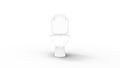 3d rendering of a toilet isolated in white studio background