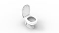 3d rendering of a toilet isolated in white studio background