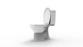 3d rendering of a toilet isolated in white studio background