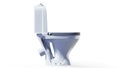 3d rendering of a toilet isolated in white studio background