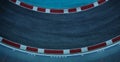 3d rendering top view empty curve racetrack