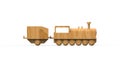 3d rendering of a toy locomotive isolated in white studio background Royalty Free Stock Photo