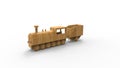 3d rendering of a toy locomotive isolated in white studio background Royalty Free Stock Photo