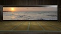 The 3d rendering traditional Japanese room open to view of beautiful colorful view