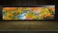 The 3d rendering traditional Japanese room open to view of beautiful colorful view