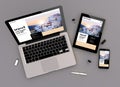 responsive design travel website zenith view Royalty Free Stock Photo