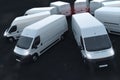 3D Rendering truck fleet