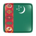 Turkmenistan flag icon Royalty Free Stock Photo