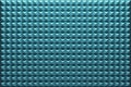 3D rendering turquoise acoustic foam panel background