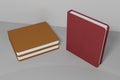 3d Rendering Two Books Cover Blank For Mock Up and Background Royalty Free Stock Photo