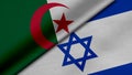 3D Rendering of two flags from Kingdom of Morocco and State of Israel