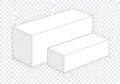 A 3d rendering of two white rectangular blocks Royalty Free Stock Photo