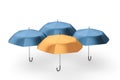 3d rendering, the umbrella with white background Royalty Free Stock Photo