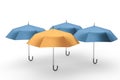 3d rendering, the umbrella with white background Royalty Free Stock Photo