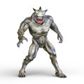3D rendering of uncanny tree man