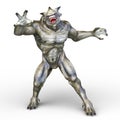 3D rendering of uncanny tree man