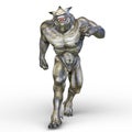3D rendering of uncanny tree man