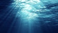 3D rendering of underwater light creates a beautiful solar curtain