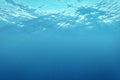 3d rendering underwater sea, ocean surface with light rays, high resolution Royalty Free Stock Photo