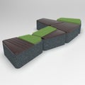 3D-rendering UNIUN seating and planters range 1