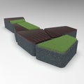 3D-rendering UNIUN seating and planters range 2