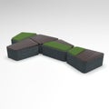 3D-rendering UNIUN seating and planters range 4