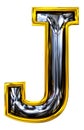 3D rendering. Uppercase Letter J