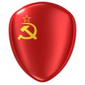 3d rendering of a USSR flag icon
