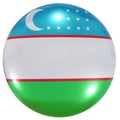 Uzbekistan national flag button