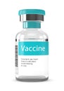 3d rendering of vaccine vial over white