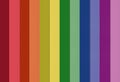 3d rendering. Vertical LGBT rainbow color bar pattern paper wall background.