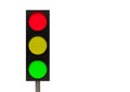 3d rendering. vertical red, yellow and green traffic light signal isolated on white background Royalty Free Stock Photo