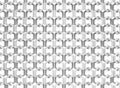 3d rendering. vertical White hexagonal chains wall background