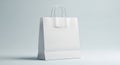 White Blank Paper Shopping Bag Mockup Royalty Free Stock Photo