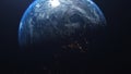 3D rendering of a view of the planet Earth from space Royalty Free Stock Photo