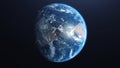 3D rendering of a view of the planet Earth from space Royalty Free Stock Photo