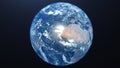 3D rendering of a view of the planet Earth from space Royalty Free Stock Photo