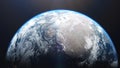 3D rendering of a view of the planet Earth from space Royalty Free Stock Photo