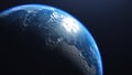 3D rendering of a view of the planet Earth from space Royalty Free Stock Photo