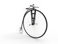 3D rendering of a vintage velocipede isolated on white background Royalty Free Stock Photo