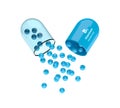 3d rendering of vitamin B5 pill with granules Royalty Free Stock Photo