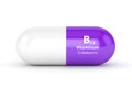 3d rendering vitamin B12 pill over white Royalty Free Stock Photo