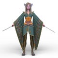 3D rendering of a vixen fencer