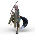 3D rendering of a vixen fencer