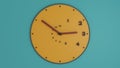 3d rendering of a wall clock. The number indicating the current time has been increased, the numbers not related to the current